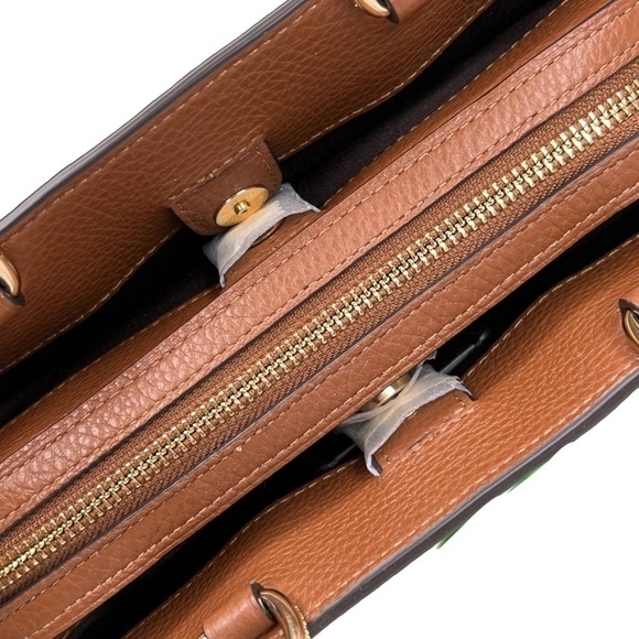 Coach Lillie Flower Floral Appliqué Rivet Brown Leather Crossbody Bag 2849 NWT - Picture 10 of 13